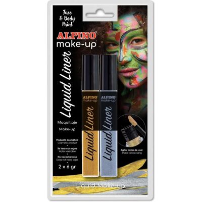Alpino dl010201 - Modern Makeup Blister - Gold and Silver Alpino dl010201 - Modern Makeup Blister - Gold and Silver