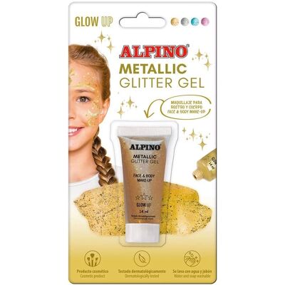 ALPINO Gold Glitter Gel Tube - Makeup Gel ALPINO Gold Glitter Gel Tube - Makeup Gel
