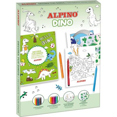 ALPINO Ensemble Créatif 14 Marqueurs - Décoration DINO ALPINO Ensemble Créatif 14 Marqueurs - Décoration DINO