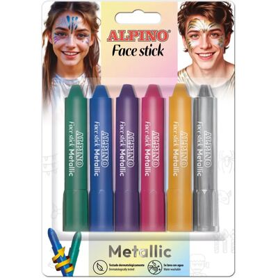 Ensemble de sticks visage métalliques Alpino Ensemble de sticks visage métalliques Alpino