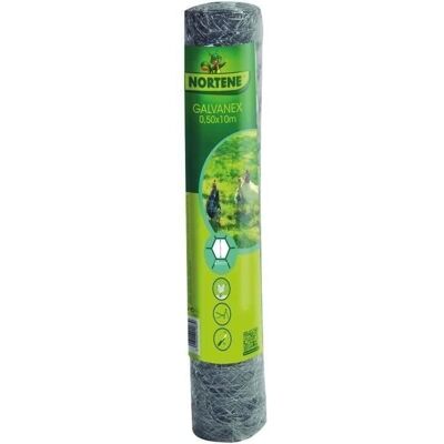 Grillage Hexagonal Galvanisé Nortene - Clôture - Gris - Publicité Grillage Hexagonal Galvanisé Nortene - Clôture - Gris - Publicité