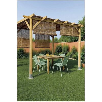Catral - Kit pérgola madera 3x2.5x2.4 m + postes 7x7 - Pérgola Catral - Kit pérgola madera 3x2.5x2.4 m + postes 7x7 - Pérgola