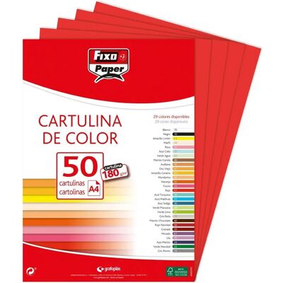 Fixo Cartoncino A4 160g Rosso - Cartoncino Fixo Cartoncino A4 160g Rosso - Cartoncino