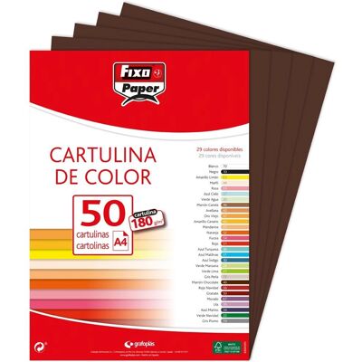 Fixo A4 Chokladkartong - 180g - 50 Arkok Fixo A4 Chokladkartong - 180g - 50 Arkok