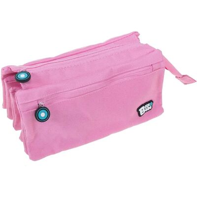 Trousse Scolaire GRAFOPLÁS - Grande Capacité, Polyester, Rose Trousse Scolaire GRAFOPLÁS - Grande Capacité, Polyester, Rose