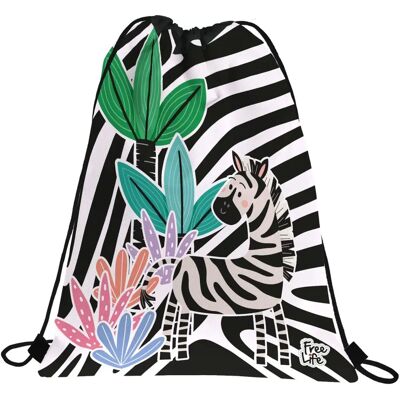 Zaino Zebra Multicolore Grafoplas - Zaino, Corde, 36x47 cm Zaino Zebra Multicolore Grafoplas - Zaino, Corde, 36x47 cm