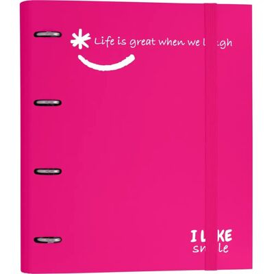 Carpeta con 4 aros Fucsia - Organizador de Oficina A4 Carpeta con 4 aros Fucsia - Organizador de Oficina A4