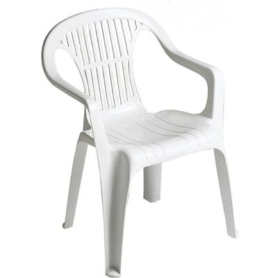Silla de jardín de resina blanca Garden Life - Muebles de jardín Silla de jardín de resina blanca Garden Life - Muebles de jardín