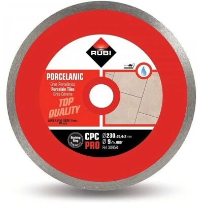 Disque Diamant CPC 230 Pro Rubi pour Porcelaine - Bord Continu 230mm Disque Diamant CPC 230 Pro Rubi pour Porcelaine - Bord Continu 230mm