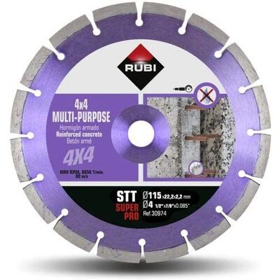 Rubi Superpro 115mm Diamant-Schnittscheibe - Mehrzweck Rubi Superpro 115mm Diamant-Schnittscheibe - Mehrzweck