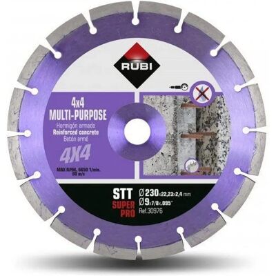 Disco de corte seco segmentado Rubi Superpro 230mm Disco de corte seco segmentado Rubi Superpro 230mm