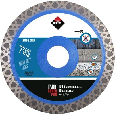 Disco da taglio diamantato Rubi Modello r30987 - Uso a secco 125mm Disco da taglio diamantato Rubi Modello r30987 - Uso a secco 125mm