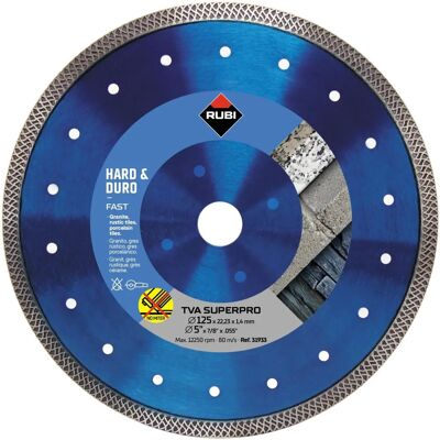 Disco de Corte Diamante Superpro R31933 Rubi 125 mm - Disco de corte Disco de Corte Diamante Superpro R31933 Rubi 125 mm - Disco de corte