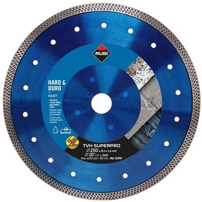 Rubi Ruby Diamant-Scheibe - 250mm Harte Materialien Rubi Ruby Diamant-Scheibe - 250mm Harte Materialien