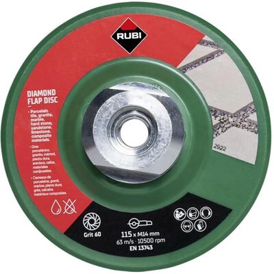 Rubi Laminowany Dysk Diamentowy - 115mm, M14, Zrębność 50/60 - Dyski Diamentowe do Szlifowania Rubi Laminowany Dysk Diamentowy - 115mm, M14, Zrębność 50/60 - Dyski Diamentowe do Szlifowania