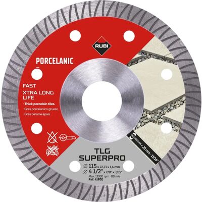 RUBI TLG 115 SuperPro Diamantscheibe - Schwerlastschneidhilfe RUBI TLG 115 SuperPro Diamantscheibe - Schwerlastschneidhilfe