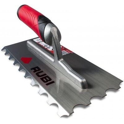 Spatule en métal à dents Rubi 28cm - Outil professionnel - Publicité Spatule en métal à dents Rubi 28cm - Outil professionnel - Publicité