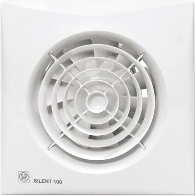 Soler & Palau SILENT-100 CZ Exaustor de parede, 95 m³/h, Branco Soler & Palau SILENT-100 CZ Exaustor de parede, 95 m³/h, Branco
