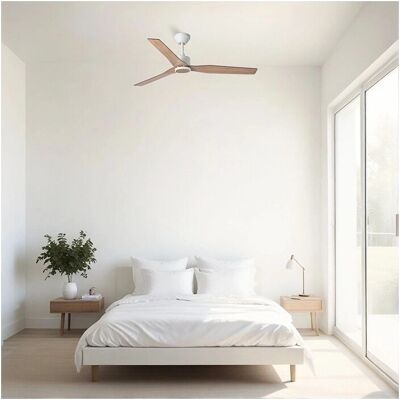 Ventilador de Techo Blanco Ø120cm - Palas Reversibles - Motor Silencioso Ventilador de Techo Blanco Ø120cm - Palas Reversibles - Motor Silencioso