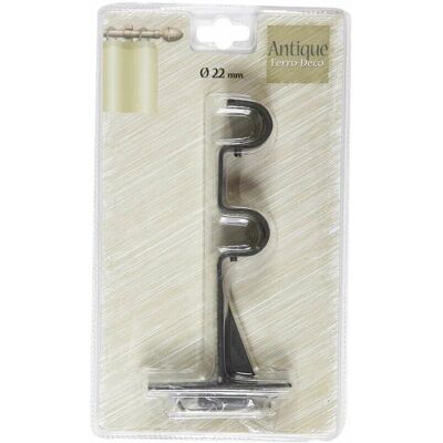 CINTACOR Supporto Antique Doppio Nero - Supporto doppio per tende da interno CINTACOR Supporto Antique Doppio Nero - Supporto doppio per tende da interno