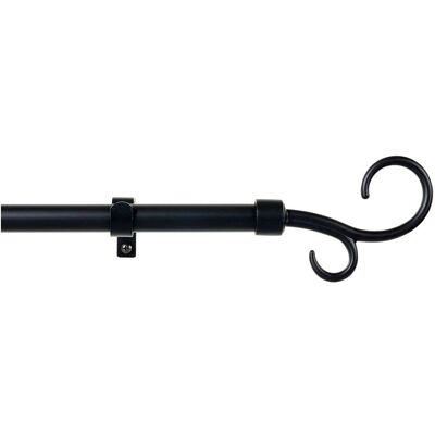 Stor Planet Schwarze ausziehbare Gardinenstange - 110-200cm Stor Planet Schwarze ausziehbare Gardinenstange - 110-200cm