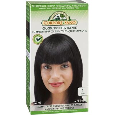 Corpore Sano Czarna Farba do Włosów - 140 ml Corpore Sano Czarna Farba do Włosów - 140 ml