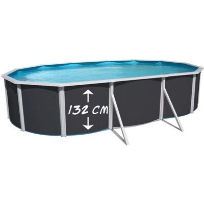 TOI - Piscine Antracite Magnum Compact - 640x366x132 cm - Pool - Publicité TOI - Piscine Antracite Magnum Compact - 640x366x132 cm - Pool - Publicité