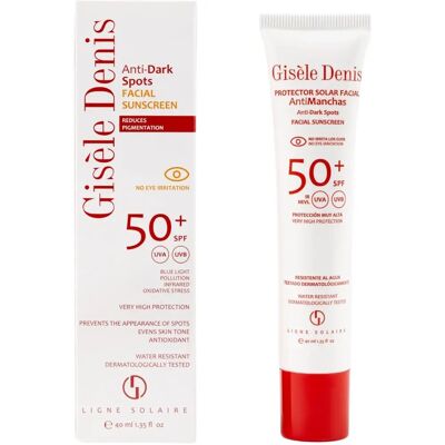 Lotion solaire SPF50+ Gisèle Denis - Anti-taches brunes - Publicité Lotion solaire SPF50+ Gisèle Denis - Anti-taches brunes - Publicité