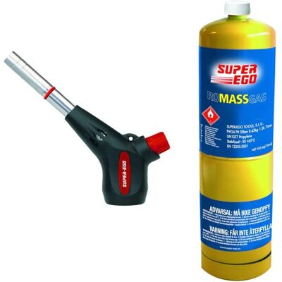 Super Ego Maçarico a Gás - Power Fire Compact com Garrafa de Gás - Fácil de Usar Super Ego Maçarico a Gás - Power Fire Compact com Garrafa de Gás - Fácil de Usar
