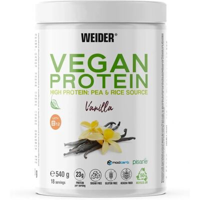 Proteína Vegana de Baunilha Weider - 540 g de Pó Proteína Vegana de Baunilha Weider - 540 g de Pó