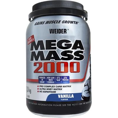 Weider Mega Mass 2000 Baunilha - Suplemento alimentar Weider Mega Mass 2000 Baunilha - Suplemento alimentar