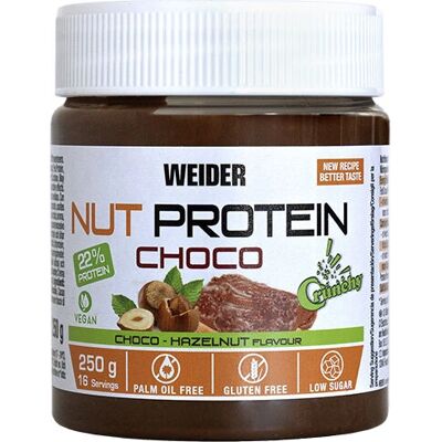 Weider Nut Protein Choco Vegan - Creme crocante de avelã - Manteiga de amendoim Weider Nut Protein Choco Vegan - Creme crocante de avelã - Manteiga de amendoim