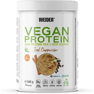 Protéine Végétalienne Weider - Pois & Riz - 540g - Publicité Protéine Végétalienne Weider - Pois & Riz - 540g - Publicité