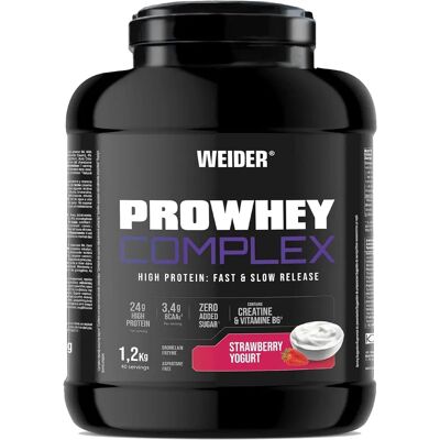 Weider Pro Whey Complex 1,2 kg - Proteína de Yogur de Fresa Weider Pro Whey Complex 1,2 kg - Proteína de Yogur de Fresa