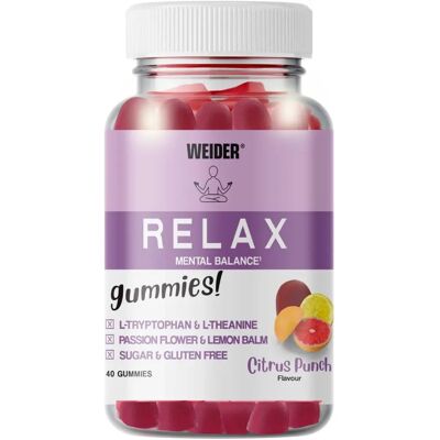 Weider Relax Citrus Punch Gummies - 40 Stück - Gesundheitszusatz Weider Relax Citrus Punch Gummies - 40 Stück - Gesundheitszusatz