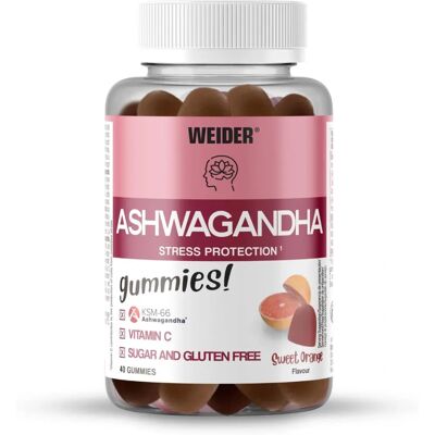 Weider Ashwagandha Gummies - Stressabbau - Vitamin C - Orangengeschmack Weider Ashwagandha Gummies - Stressabbau - Vitamin C - Orangengeschmack