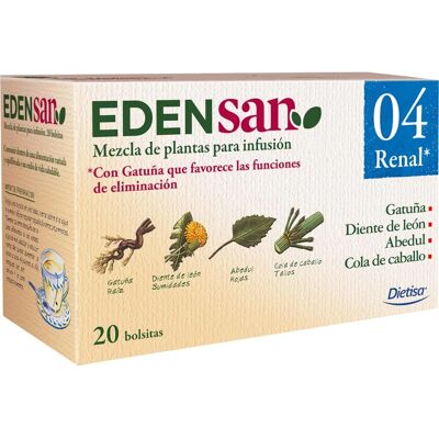 Dietisa Edensan 04 Renal 20 Bolsitas de Infusión - Apoyo Urinario Dietisa Edensan 04 Renal 20 Bolsitas de Infusión - Apoyo Urinario