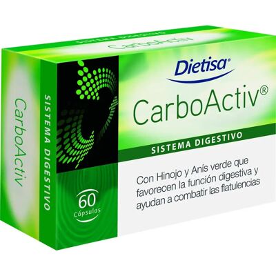 Dietisa Carboactiv 60 cápsulas - Suplemento Digestivo Dietisa Carboactiv 60 cápsulas - Suplemento Digestivo