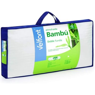 Almohada de bambú MEVAK LIVING - Firmeza media - Doble funda Almohada de bambú MEVAK LIVING - Firmeza media - Doble funda