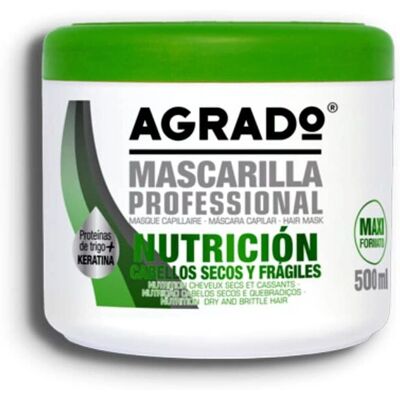 Mascarilla para cabello Agrado - Nutritiva, 500 ml, Todos los tipos Mascarilla para cabello Agrado - Nutritiva, 500 ml, Todos los tipos