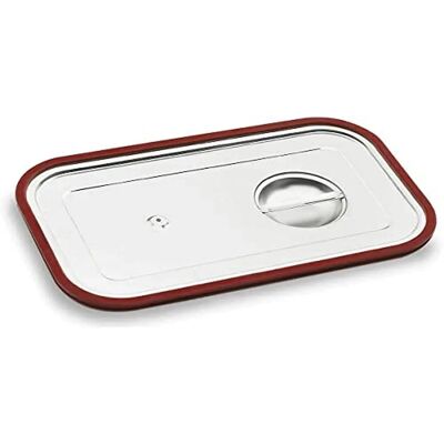 Couvercle en Acier Inoxydable LACOR GN 2/3 - Joint en Silicone - 35x32cm - Publicité Couvercle en Acier Inoxydable LACOR GN 2/3 - Joint en Silicone - 35x32cm - Publicité