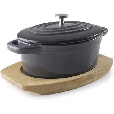 Lacor Magma Grey Casserole Ovale - 13x10cm - 400ml Lacor Magma Grey Casserole Ovale - 13x10cm - 400ml