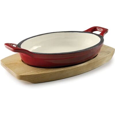 Lacor Oval Rote Topf - Ofenfestes Emaille - 21,7x15cm Lacor Oval Rote Topf - Ofenfestes Emaille - 21,7x15cm