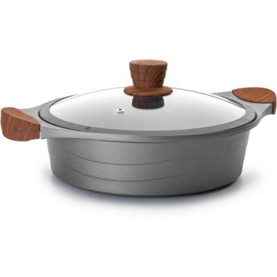 Lacor 27327 4L Saucepan - Steel, Glass Lid - All Stoves Lacor 27327 4L Saucepan - Steel, Glass Lid - All Stoves