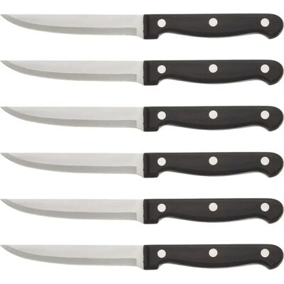 Set di 6 coltelli da bistecca Lacor - Lama liscia, lavabili in lavastoviglie Set di 6 coltelli da bistecca Lacor - Lama liscia, lavabili in lavastoviglie
