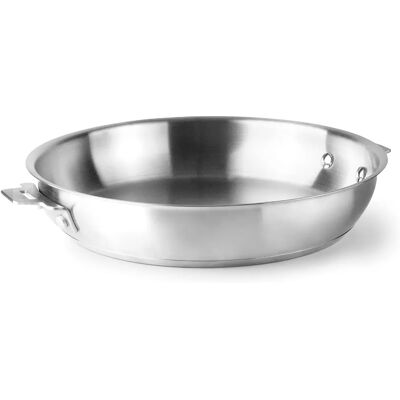 Lacor - Stekpanna i rostfritt stål 24cm - Platsbesparande - Tål diskmaskin Lacor - Stekpanna i rostfritt stål 24cm - Platsbesparande - Tål diskmaskin