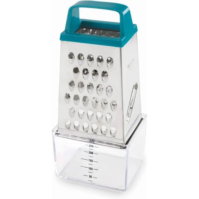 Lacor 61363 - Râpe en acier inoxydable à 4 côtés avec récipient - Ustensile de cuisine Lacor 61363 - Râpe en acier inoxydable à 4 côtés avec récipient - Ustensile de cuisine