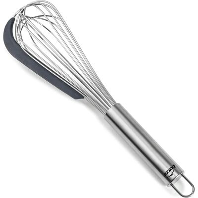 Lacor Schneebesen mit Silikon-Schaber - 2-in-1 Lacor Schneebesen mit Silikon-Schaber - 2-in-1
