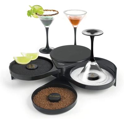 Lacor 62414 Vouwbare cocktailglas-rimmer met 3 trays - Baraccessoire Lacor 62414 Vouwbare cocktailglas-rimmer met 3 trays - Baraccessoire