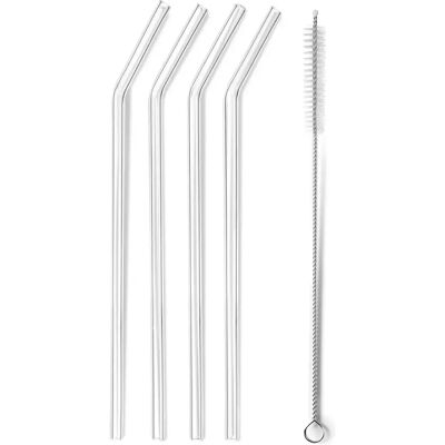 Lacor - 63133 - 21,5 cm - 4 pcs - Glass straw set - Publicité Lacor - 63133 - 21,5 cm - 4 pcs - Glass straw set - Publicité